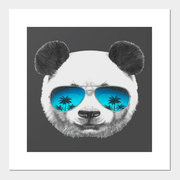 Cool Panda Wearing Sunglasses Panda Posters And Art Prints Teepublic